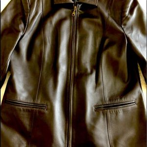 Beautiful butter leather Brown jacket ,2 pockets